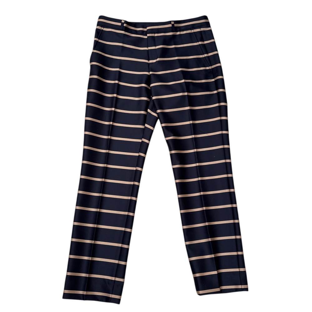 Banana Republic Women’s 10R “Ryan” Black & Gold Shimmery Striped Pants NWT